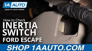 How to Check Inertia Switch 0812 Ford Escape [upl. by Phylys]