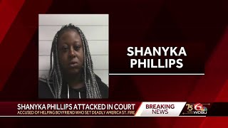 Shanyka Phillips attacked in court [upl. by Asetal917]