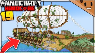 I Built a Giant FLOATING AIRSHIP in Minecraft Hardcore 19 [upl. by Otit]