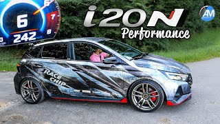 NEW i20 N Performance  234hp RaceChip  0242 kmh acceleration🏁  by Automann in 4K [upl. by Yenruoj]