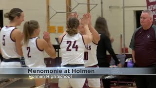 Holmen drops first game to Menomonie 6544 [upl. by Seuqcaj]