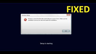 windows cannot find the Microsoft software license terms SOLVED [upl. by Suidualc]