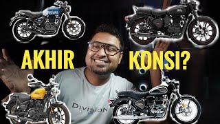 Which Royal Enfield 350cc You Should Buy   Bullet Hunter Classic amp Meteor 350 Konsi [upl. by Jesh]