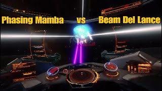 Elite Dangerous PVP Phasing Mamba vs Beam Del Lance [upl. by Sitnalta]