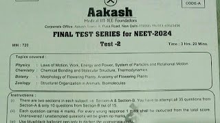 Final test series for neetFTS2  AakashTest Series [upl. by Coonan]