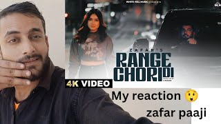 Zafar reaction  RANGE CHORI DI Official Video Deepak Dhillon  Latest Punjabi Songs sagarg285 [upl. by Anemaj174]