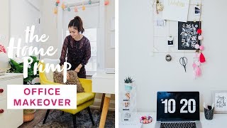 DIY Dreamy Home Office Makeover For Under 200  Organization Hacks  The Home Primp [upl. by Chappell]