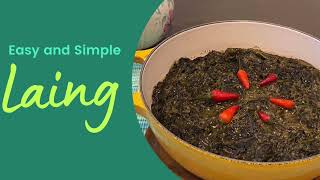 Laing Recipe Dried Taro Leaves in Coconut Cream [upl. by Ardied]