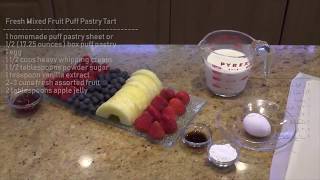 Samiras Kitchen Episode 193pt 2 Fresh mixed fruit puff pastry tart تارت البف باستري مع الفواكه [upl. by Itin13]