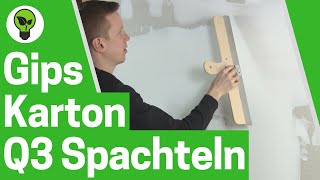 Gipskarton Spachteln Q3 ✅ GENIALE ANLEITUNG Wie Rigipsplatten auf Qualitätsstufe Q3 Verspachteln [upl. by Ettelrac150]