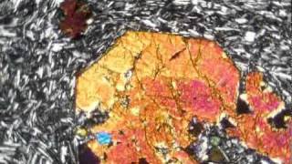 Clinopyroxene in basalt XPL [upl. by Heidi]