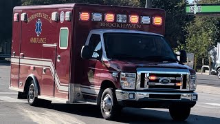 Brookhaven Fire Company Ambulance 52B Responding X5 101523 [upl. by Cowie]