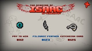 Binding of Isaac Afterbirth Item guide  Pay To Win Filigree Feather Extension Cord [upl. by Eiramanitsirhc]