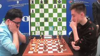 Maxime Vachier Lagrave 2732  Daniil Dubov 2707FIDE World Blitz Chess Championship [upl. by Airdnahs]