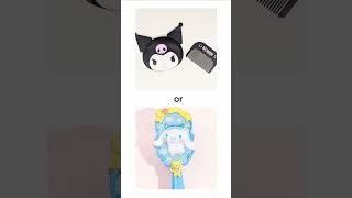 Hair brush Cinnamoroll or Kuromi  Which One 😻😻 [upl. by Acenom]