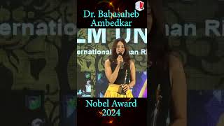 Arshin Mehta in Dr Babasaheb Ambedkar Nobel Award 2024 [upl. by Enneyehc]