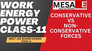 Conservative vs non conservative forces one shot work energy power class11th the Mesa [upl. by Eillak639]