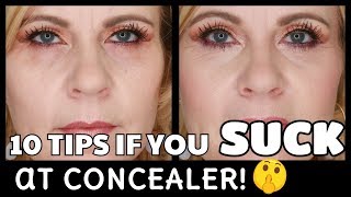 How To STOP Concealer Creasing on Dry Mature Skin w Wrinkles [upl. by Verne]