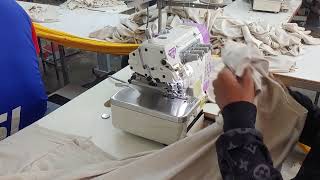 Tshirt Attach Sleeve  4 Overlock with Auto Tread Trimmer Improve Productivity RonyMechanic [upl. by Antoni]