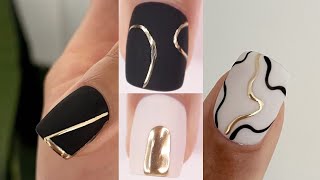 TRENDY NAIL ART DESIGNS  new nail art compilation using gel polish at home  chrome nails [upl. by Claudelle]