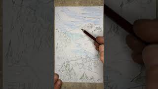 “Way up north” adhdartist musicsketch timelapse handdrawnart musicartist alaska 60smusic [upl. by Ynaiffit488]