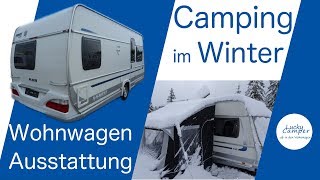 Wintercamping  Wohnwagen Ausstattung und Gasflaschen wechseln  Duo Control  Lucky Camper [upl. by Rairb]