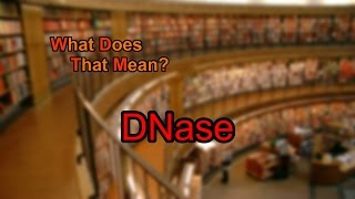 What does DNase mean [upl. by Schwinn]