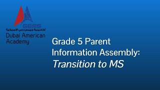 DAA  MS  Parent Information Session on 12032024  0915 am [upl. by Mountford162]