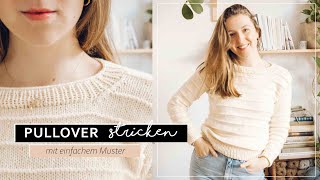 Sehr einfachen Pullover stricken  Strickanleitung für Beginner [upl. by Salli788]