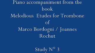 BordogniRochut  Piano accompaniment Study N° 3 for Trombone [upl. by Serg154]