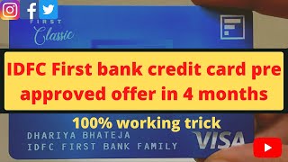 IDFC first bank credit card  get any preapproved credit card in 4 months  without income  TecHub [upl. by Randee923]