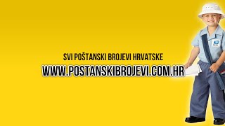 Poštanski brojevi Hrvatske [upl. by Suoinuj]