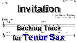 Invitation  Backing Track with Sheet Music for Tenor Sax [upl. by Princess260]