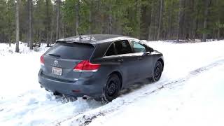 Toyota Venza on winter Forest Service Road [upl. by Ligetti]