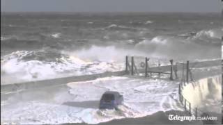 Thrillseekers battered by giant waves [upl. by Rooker]