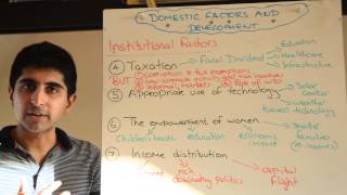 Y2IB 8 Institutional Factors and Development  Taxation Technology Women Income Distribution [upl. by Eivad]