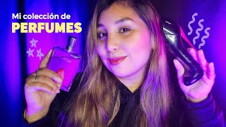 asmr español  mi colección de perfumes ✨️ con lluvia de fondo 🌧 [upl. by Akinnor]