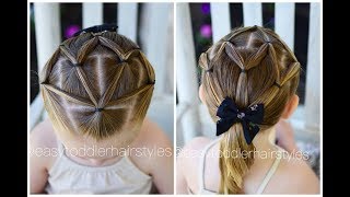 4 Way Split Elastic Hairstyle for Kids [upl. by Aillemac]