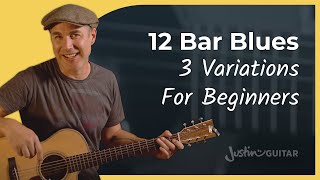 How to Play 12 Bar Blues on Guitar for Beginners [upl. by Nwadrebma]