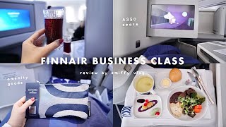 フィンエアービジネスクラス搭乗記｜A350✈︎ マリメッアメニティー､座席､機内食レポート｜Finnair business class [upl. by Betta89]