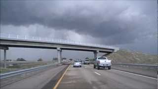 Driving into Hail Thunderstorm Lightning [upl. by Tneicniv]