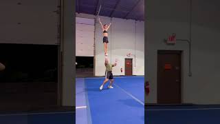 Cheerleader is learning how to do a back handspring double up [upl. by Larrisa]