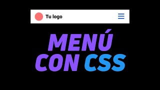 Crea menú animados y responsivo con CSS  sin JavaScript [upl. by Kaufmann]