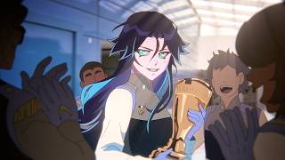 Meet Raven Holiday  Cyberpunk Anime Trailer [upl. by Esadnac]