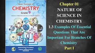 Examples Of Essential Questions That Are Important For The Branches Of Chemistry Part 1Class 9FBISE [upl. by Notla]