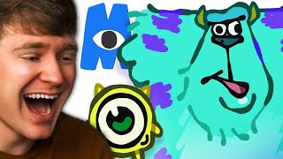 Reacting to MONSTERS INC the ULTIMATE CARTOON Recap Parody [upl. by Gonroff646]