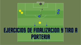 3 EJERCICIOS DE FINALIZACION Y TIRO A PORTERIA PARA FÚTBOL BASE [upl. by Disharoon]