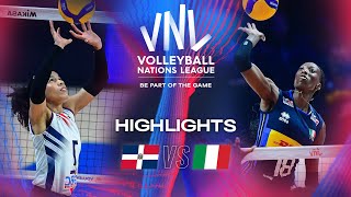 🇩🇴 DOM vs 🇮🇹 ITA  Highlights  Week 2  Womens VNL 2024 [upl. by Eilis]