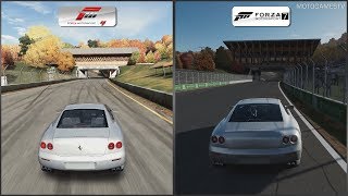 Forza 4 vs Forza 7  Ferrari 612 Scaglietti at Maple Valley Raceway Full Circuit [upl. by Barger709]