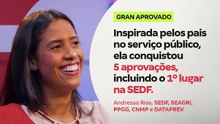 Inspirada pelos pais no serviço público ela conquistou 5 aprovações incluindo o 1º lugar na SEDF [upl. by Ellennod]